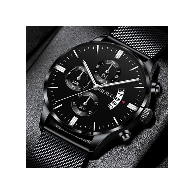 Ultra Thin Stainless Steel Mesh Belt Quartz Business Watch