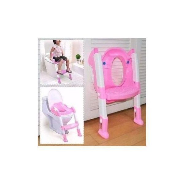 Unique 3 in 1 baby toilet ladder /potty-pink