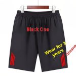 Unisex Athletic Shorts, Navy & Black. Elastic waist for comfort, striped sides for style. Durable, breathable fabric, perfect for sports like jogging and daily wear. Long -...