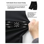 Unisex Athletic Shorts, Navy & Black.1703 Elastic waist for comfort, striped sides for style. Durable, breathable fabric, perfect for sports like jogging and daily wear. Long -...