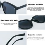 Unisex Polarized Black Sunglasses – UV Protection, Lightweight and Comfortable for Everyday Wear