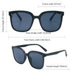 Unisex Polarized Black Sunglasses – UV Protection, Lightweight and Comfortable for Everyday Wear