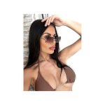 Vintage Rimless Square Sun Glasses For Women Men