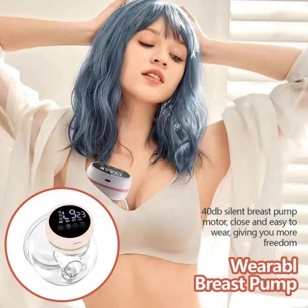 Wearable Electric Breast Pump Silent Milk Collection High Suction Hands-free Smart Invisible Automatic Portable Travel