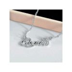 WIFINIT Queen Letter Pendant Clavicle Necklace - Silver