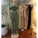 Women Cargo 2pc Set- Green