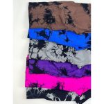 Women Patterned Tie & Dye Gym Shorts PURPLE Workout Shorts Tie Dye Shorts Biker Shorts Bike Shorts Good Stretch Tight Fit Breathable Sculpting Cosy Wear Booty Shorts