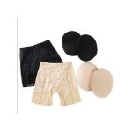 Women’s Slimming Lace-Trim Body Shaper Biker Shorts – Black, Sizes M to XL