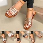 Women Sandals Woman Summer Hollow Out Roman Shoes Women's Gladiator Open Toe Beach Flats Ladies Footwear Plus Size 35_43(#white)