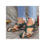 Women Shoes Sandals Low Heel Shoes Ladies Fashionable Flat - Green