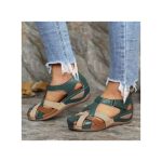 Women Shoes Sandals Low Heel Shoes Ladies Fashionable Flat - Green