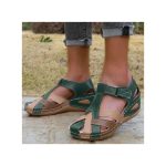 Women Shoes Sandals Low Heel Shoes Ladies Fashionable Flat - Green