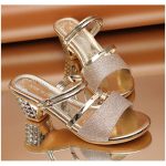 Women shoes slippers high heels low heels medium heels gold girl sandals