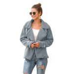 Women's Casual Zipper Warm Coat Office Comfortable Long Sleeve Jackets Business
