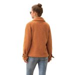 Women's Casual Zipper Warm Coat Office Comfortable Long Sleeve Jackets Business