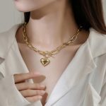 Women's necklace Women's Jewelry Gold necklace Love