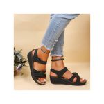 Women's Sandals Large Size Velcro Sandals Black