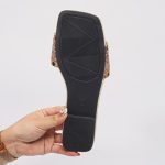 Women's Shoes Women's Sandals Women's Beach Shoes Square Toe Open Toe Soft Bottom Beach Flat Sequin Flip-flops Women's Summer Slippers