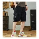 XinbaX Working Shorts Men's Summer Loose Version Multi-pocket Trendy Casual Outfit Sports Centre Pants Men Short Homme