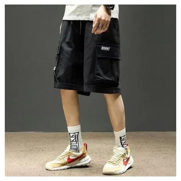 XinbaX Working Shorts Men's Summer Loose Version Multi-pocket Trendy Casual Outfit Sports Centre Pants Men Short Homme