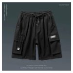 XinbaX Working Shorts Men's Summer Loose Version Multi-pocket Trendy Casual Outfit Sports Centre Pants Men Short Homme