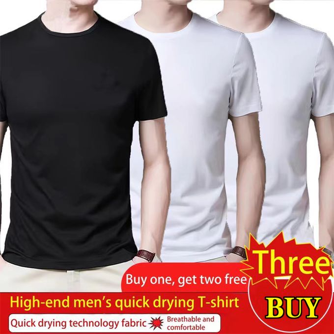 Yixin 3 Pack Men's Summer Loose Short Sleeve T-shirt