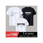 Yixin 3 Pieces/T-shirt Men's Polo Shirt Men's Clothing Suit Men's Coat Short Sleeves