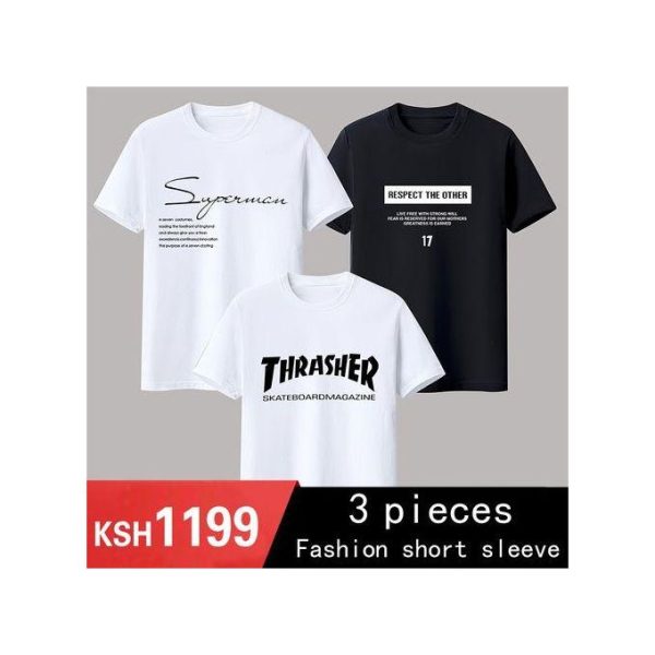 Yixin 3 Pieces/T-shirt Men's Polo Shirt Men's Clothing Suit Men's Coat Short Sleeves