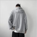 Zipper Jacket Men's Fall Winter Hoodie with Drawstring Pockets Zip-up Long Sleeves Hooded Cardigan for Daily Wear Plus Size