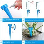 10 Pack Auto Drippers Self Plant Watering Spikes Automatic Adjustable Control Valve Switch Design