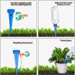 10 Pack Auto Drippers Self Plant Watering Spikes Automatic Adjustable Control Valve Switch Design