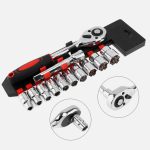 12Pcs Ratchet Socket Spanner Set