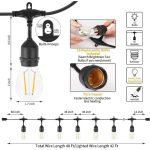 15m Electric String Lights 15 S14 Bulbs