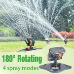 16-hole automatic oscillating sprinkler, easy to install, suitable for lawn and garden watering