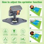 16-hole automatic oscillating sprinkler, easy to install, suitable for lawn and garden watering