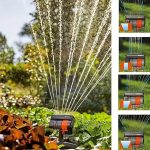 16-hole automatic oscillating sprinkler, easy to install, suitable for lawn and garden watering