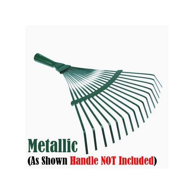 22 Teeth Heavy Duty Steel Garden Rake Head Lawn Spring Leaves Deciduous Grass Weeds Cleaner