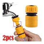 2pcs Garden Tap To Hose Quick Connector Plastic Water End Adapters Quick Connect Lawn Mower Deck Wash, Part Nozzle