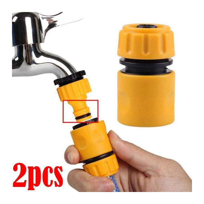 2pcs Garden Tap To Hose Quick Connector Plastic Water End Adapters Quick Connect Lawn Mower Deck Wash, Part Nozzle