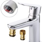 2pcs Male & Female Brass Threads Quick Connector Tap Garden Irrigation Faucet Nozzle Adapter 1/2 Thread Connection for Hose Washing Machine Fittings