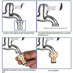 2pcs Male & Female Brass Threads Quick Connector Tap Garden Irrigation Faucet Nozzle Adapter 1/2 Thread Connection for Hose Washing Machine Fittings