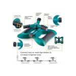 3 Arm 360⁰ Auto-Rotating Water Garden Sprinkler