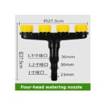 4-Head Agriculture Atomizer Nozzles Home Garden Lawn Water Sprinklers Farm Vegetables Irrigation Spray Adjustable Nozzle Tool