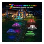 7 Colors LED Solar Lights,Garden Lawn Lights,Yard Spotlights