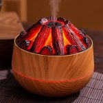 Charcoal Fire Humidifier with Flame LED