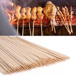 90pc Bamboo Skewers Wooden Barbecue Pork Fruit Mellow Sticks