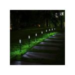 9Optional) Waterproof Solar Powered Light Activated Yard LED Lamp Garden Pathway Lawn Light