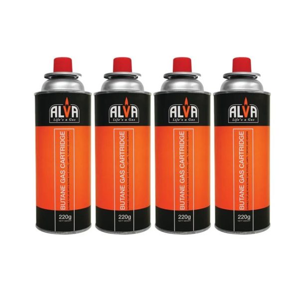 Alva 220g Butane Canister 4 Pack.