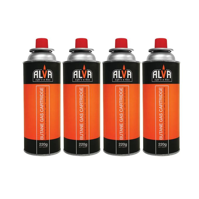 Alva 220g Butane Canister 4 Pack.