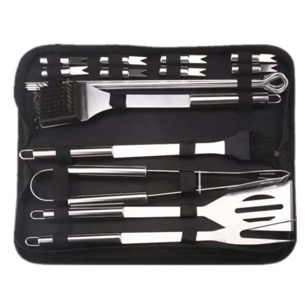 BBQ Kit Barbecue Steel Set Spatula Fork Skewer Grill Accessories Tools Utensils